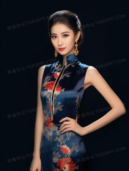 穿旗袍照片,穿越时空的美丽瞬间